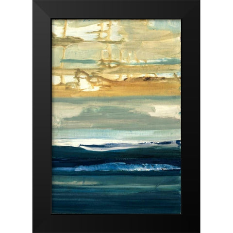 Gold Beach Black Modern Wood Framed Art Print by Haynes, Smith