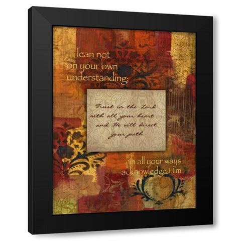 Lean Not Autumn Blooms Black Modern Wood Framed Art Print by Haynes, Smith