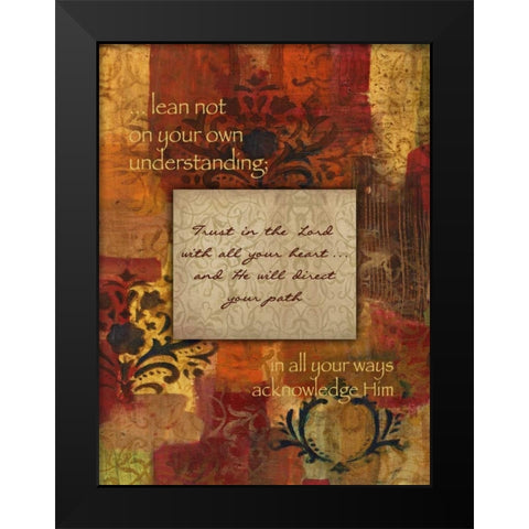 Lean Not Autumn Blooms Black Modern Wood Framed Art Print by Haynes, Smith