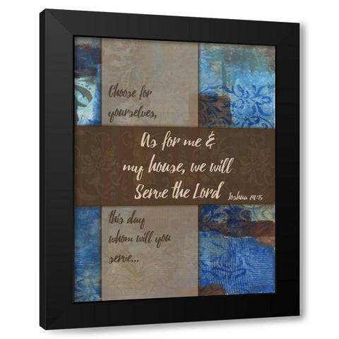 We Will Serve Winter Rain Black Modern Wood Framed Art Print with Double Matting by Haynes, Smith