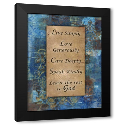 The Rest To God Winter Rain Black Modern Wood Framed Art Print with Double Matting by Haynes, Smith