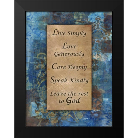 The Rest To God Winter Rain Black Modern Wood Framed Art Print by Haynes, Smith