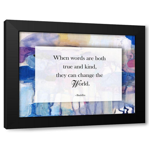 True and Kind Black Modern Wood Framed Art Print by Lewis, Sheldon