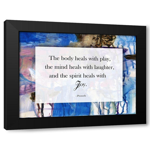Play Laughter Joy Black Modern Wood Framed Art Print by Lewis, Sheldon