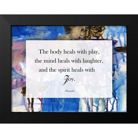 Play Laughter Joy Black Modern Wood Framed Art Print by Lewis, Sheldon