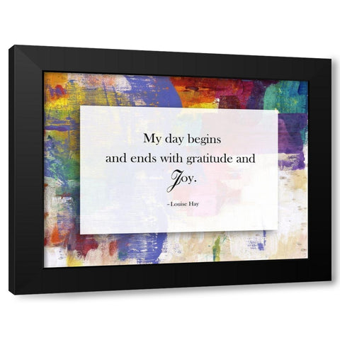 My Day Black Modern Wood Framed Art Print by Lewis, Sheldon