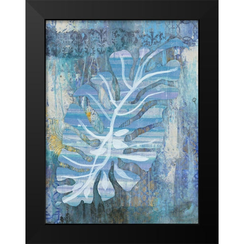 Sapphire Equator Black Modern Wood Framed Art Print by Haynes, Smith