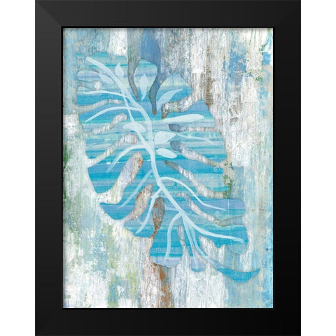 Blue Dreams Palm Black Modern Wood Framed Art Print by Haynes, Smith