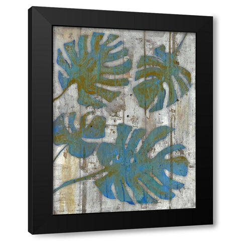 Distressed Palms Black Modern Wood Framed Art Print with Double Matting by Haynes, Smith