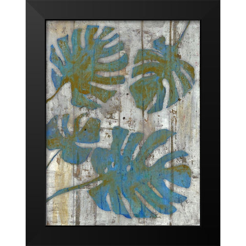 Distressed Palms Black Modern Wood Framed Art Print by Haynes, Smith