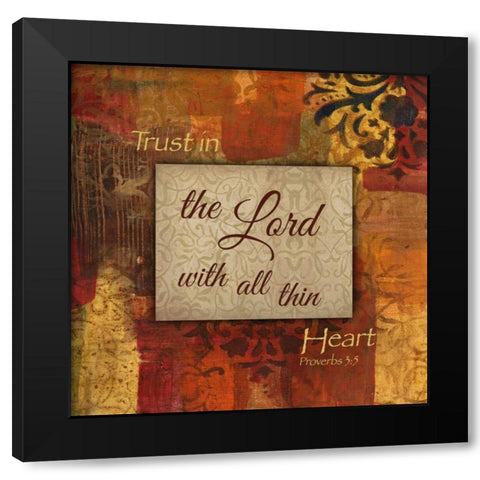 All Thin Heart Autumn Blooms Black Modern Wood Framed Art Print with Double Matting by Haynes, Smith