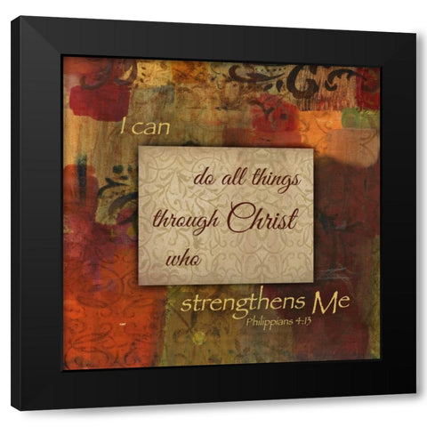 I Can Do Autumn Blooms Black Modern Wood Framed Art Print with Double Matting by Haynes, Smith