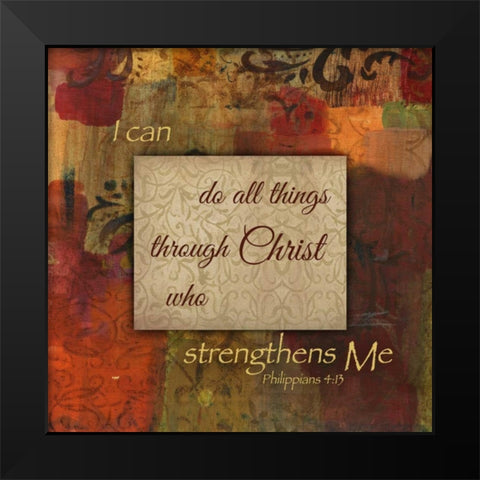 I Can Do Autumn Blooms Black Modern Wood Framed Art Print by Haynes, Smith