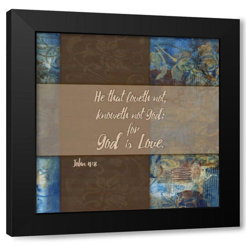 God is Love Winter Rain Black Modern Wood Framed Art Print with Double Matting by Haynes, Smith