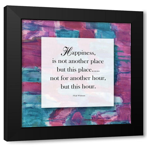 Happiness Is Black Modern Wood Framed Art Print by Lewis, Sheldon