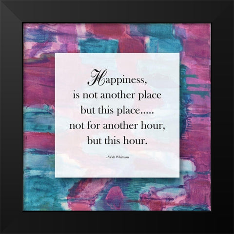 Happiness Is Black Modern Wood Framed Art Print by Lewis, Sheldon