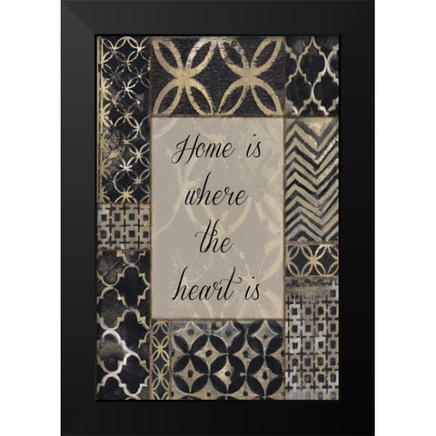 Natural Patch Black Modern Wood Framed Art Print by Haynes, Smith