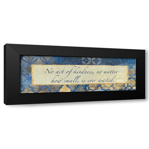 Acts Of Kindness Black Modern Wood Framed Art Print by Haynes, Smith