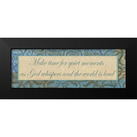 God Whispers Black Modern Wood Framed Art Print by Haynes, Smith