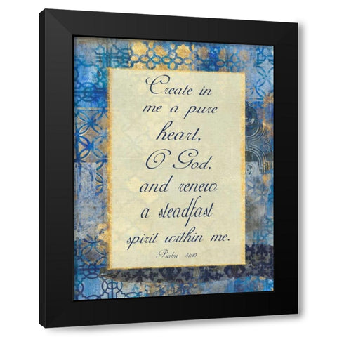 Pure Heart Black Modern Wood Framed Art Print with Double Matting by Haynes, Smith