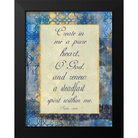 Pure Heart Black Modern Wood Framed Art Print by Haynes, Smith