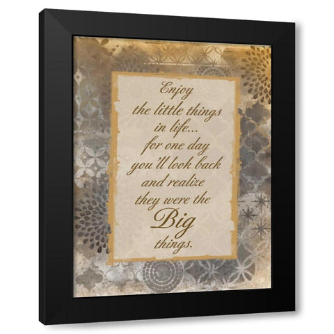 The Little Things Black Modern Wood Framed Art Print with Double Matting by Haynes, Smith