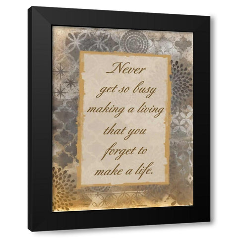 Busy Living Black Modern Wood Framed Art Print with Double Matting by Haynes, Smith