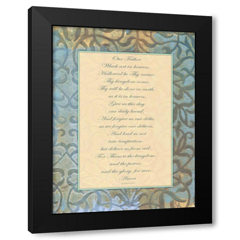 Our Father Black Modern Wood Framed Art Print with Double Matting by Haynes, Smith