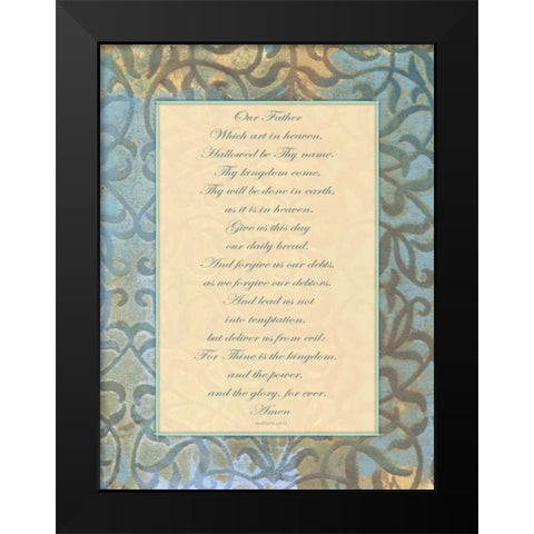 Our Father Black Modern Wood Framed Art Print by Haynes, Smith