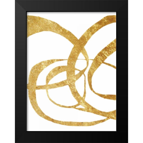Golden Tinsel 1 Black Modern Wood Framed Art Print by Haynes, Smith