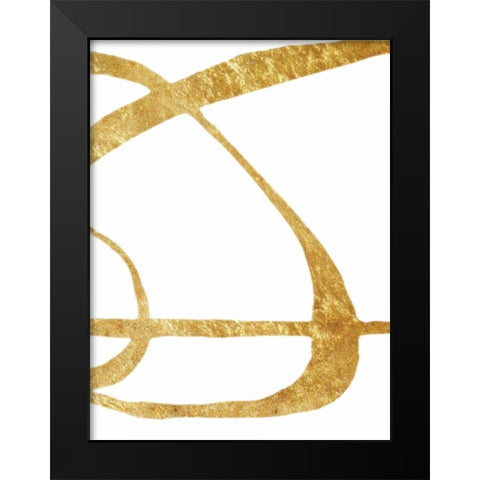 Golden Tinsel 2 Black Modern Wood Framed Art Print by Haynes, Smith
