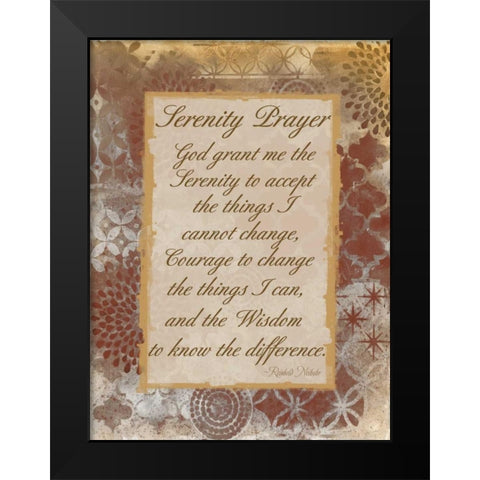 Godly Serenity Black Modern Wood Framed Art Print by Haynes, Smith