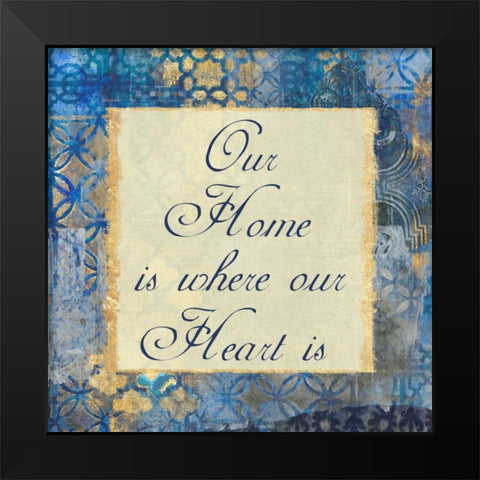 Our Home Black Modern Wood Framed Art Print by Haynes, Smith