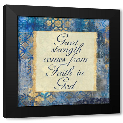 Great Strength Black Modern Wood Framed Art Print by Haynes, Smith