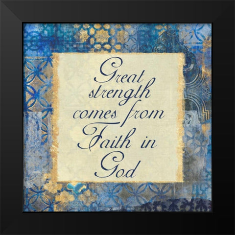 Great Strength Black Modern Wood Framed Art Print by Haynes, Smith