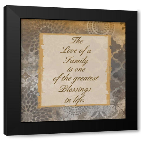 Family Blessings Black Modern Wood Framed Art Print by Haynes, Smith