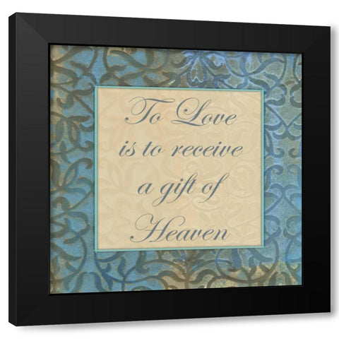 Gift From Heaven Black Modern Wood Framed Art Print by Haynes, Smith