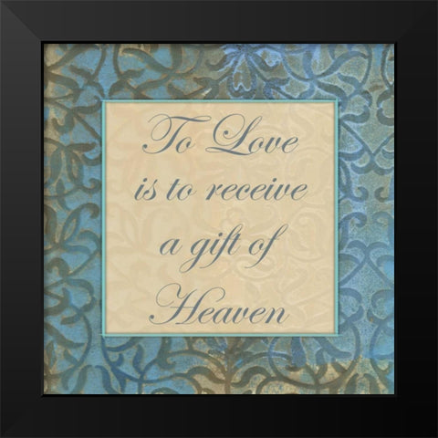 Gift From Heaven Black Modern Wood Framed Art Print by Haynes, Smith