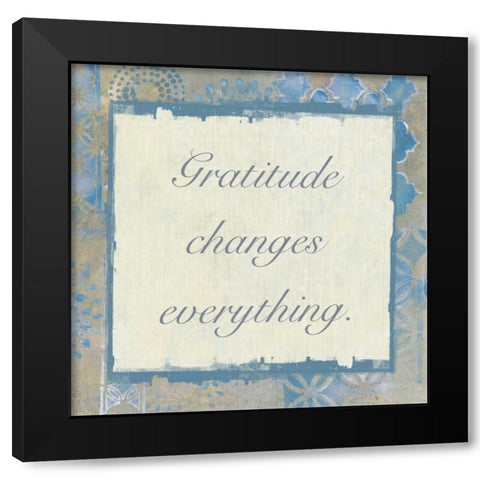 Gratitude Changes 3 Black Modern Wood Framed Art Print by Haynes, Smith