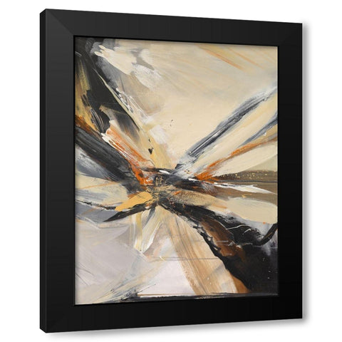 Fissure 1 Black Modern Wood Framed Art Print with Double Matting by Sjatin