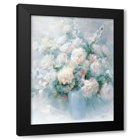 Floral Bouquet 2 Black Modern Wood Framed Art Print by May