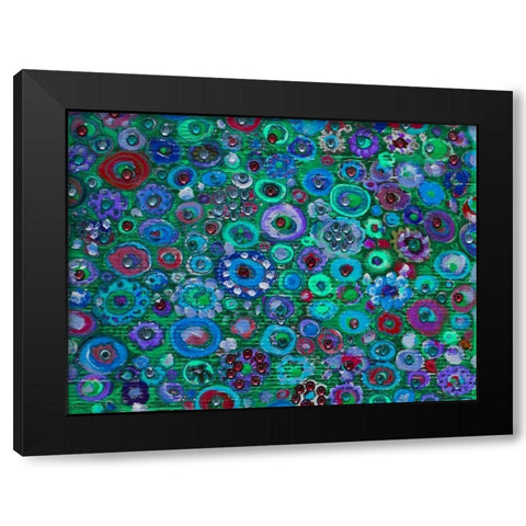 Cool Spring Black Modern Wood Framed Art Print by Lewis, Sharalee
