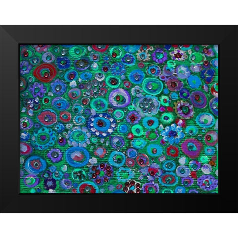 Cool Spring Black Modern Wood Framed Art Print by Lewis, Sharalee