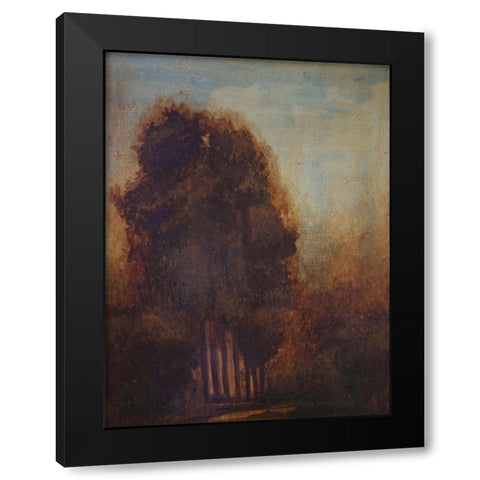 Trees In Brown Black Modern Wood Framed Art Print by Lewis, Sharalee