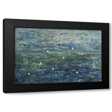The View From The Ark Black Modern Wood Framed Art Print by Lewis, Sharalee