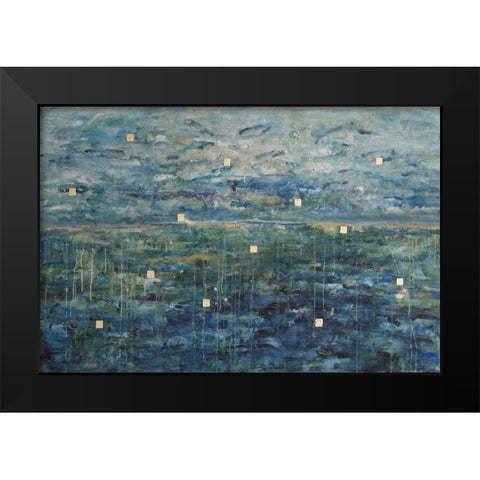 The View From The Ark Black Modern Wood Framed Art Print by Lewis, Sharalee