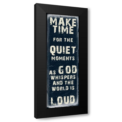 Make Time Black Modern Wood Framed Art Print by Lewis, Sheldon