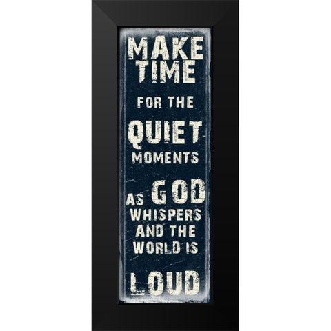 Make Time Black Modern Wood Framed Art Print by Lewis, Sheldon