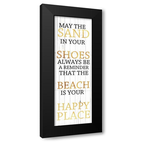 Sand In Your Shoes Gold Black Modern Wood Framed Art Print with Double Matting by Lewis, Sheldon