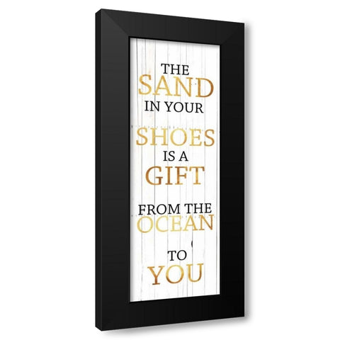 Gift From The Ocean Gold Black Modern Wood Framed Art Print by Lewis, Sheldon